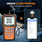BluSon YM319 OBD2 Scanner Diagnostic Tool with Battery Tester, Check Engine Fault Code Reader with Live Data, Cloud Printing,