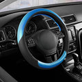 Road Comforts Steering Wheel Cover – Breathable Leather Steering Wheel Cover, Anti-Slip Grip, Universal Fit 14.5” to 15”, Hea