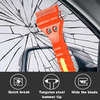 MorTime 6 Pack Car Safety Hammer Window Breaker, Car Emergency Escape Tool, Window Hammer Seat Belt Cutter
