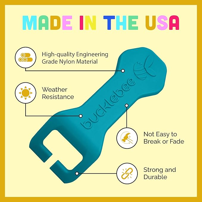 Bucklebee Easy Car Seat Buckle Release Aid for Children Unbuckle Car Seat Release Tool - Button Pusher - Opener for Nails - B