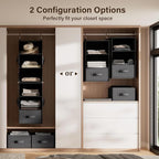 Pipishell 6-Shelf Hanging Closet Organizer with 2 Separable 3-Tier Shelves, 3 Drawers & Side Pockets Closet Organizers and St