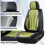 Coverado Seat Covers Front Seats, Green Car Seat Covers 2 Pack, Driver Seat Cover, Luxury Automotive Seat Covers, Car Seat Cu