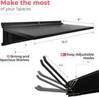 Heavy-Duty Garage Wall Storage System | Wall Mounted Tool Organizer Rack with Shelving | 10-Piece Mounting Kit | Includes 4x8
