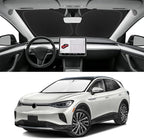 Custom Fit Windshield Sun Shade for VW ID.4 2021-2026, Blocks UV & Heat, Front Window Sunshade Accessorie, Easy Fold & Store Keep Your Car Cooler
