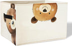 Rectangular Bear Basket Cute Animal Woodland Storage Basket Organizer Bins With Handles,Toy Baskets Storage Kids,Bear Laundry