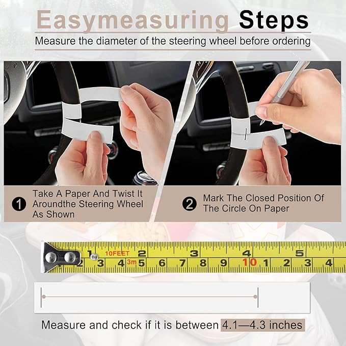 JUSTTOP Car Steering Wheel Desk, Travel Car Accessories, Car Stand Trays for Eating, Multipurpose Car Steering Wheel Desk Tray Table(Cream)