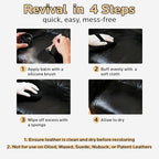 Black Leather Recoloring Balm: Premium Dye Repair Kits for Couch Sofas Car Seats Shoes Bags & Vinyl Furniture