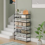 Calmootey 8-Tier Shoe Rack, Tall Large Capacity 40 Pairs Shoes Storage Organizer, Stackable Wide Shoe Shelf for Entryway, Hal