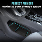BestEvMod Lower Center Console Organizer Tray Storage Box Armrest Accessories TPE Material Compatible with Chevy Bolt EV 2017-2019&2021-2025 Bolt EUV 2022-2025 Accessories