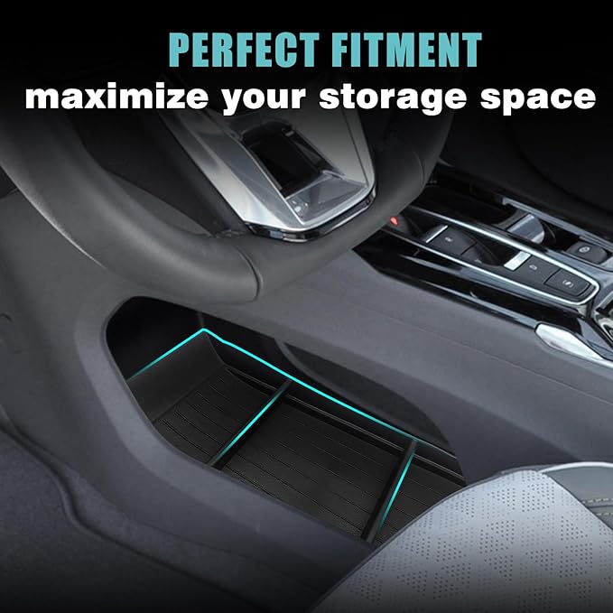 BestEvMod Lower Center Console Organizer Tray Storage Box Armrest Accessories TPE Material Compatible with Chevy Bolt EV 2017-2019&2021-2025 Bolt EUV 2022-2025 Accessories