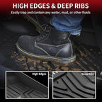 LASFIT Floor Mats for Honda CR-V 2026 2025 2024 2023 (Gasoline & Hybrid & e:FCEV), All Weather TPE Custom Fit Anti-Slip Pet Friendly Car Liners, 1st & 2nd Row Black