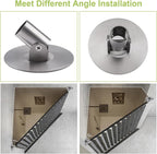 Shower Curtain Rod Bracket, 2Pcs 26mm Inner Diameter Titanium Steel Shower Curtain Rod Single Swivel Flange Curtain Rod Wall-