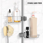Clawfoot Tub Caddy(Shower Rod Not Included) - Stainless Steel Shower Shelves and Soap Caddy