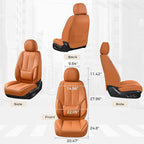 Coverado Seat Covers, Car Seat Covers Front Seats, Leather Seat Covers for Cars, Car Seat Protector Waterproof, Car Seat Cush