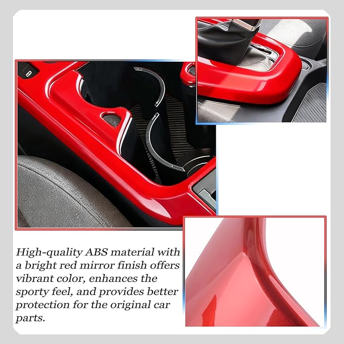 Center Console Frame Cover,for Kia K4 2024 2025 2026, Gear Shift Panel,Cup Holder Trim - Wine Red Protective Accessories
