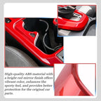Center Console Frame Cover,for Kia K4 2024 2025 2026, Gear Shift Panel,Cup Holder Trim - Wine Red Protective Accessories