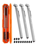 AstroAI Pencil Tire Pressure Gauge (10-75PSI,100PSI,120PSI), Valve Caps with Case, Stainless Steel Body, and Metal Made Nozzle 3 Measurements for Cars, Bikes, Vehicles