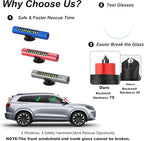 Upgraded 2026 Safe Hammer Glass Breaker Flashlight Car Parking Card, Seatbelt Cutter Window Breaker Emergency Escape Tool Gla