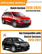 KINGGERI 300lbs Roof Rack Cross Bars Compatible with Buick Enclave 2018-2024 (with Flush Side Rails), Heavy Duty Aluminum Roof Rails Crossbars Luggage Cargo Carrier Rooftop Car SUV Black Accessories