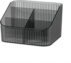 DASITON Large Capacity Makeup Brush Holder,5 Slot Makeup Brush Cup,Vintage striped Make Up Brush Holder,for Vanity Decor,Bath