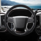 Steering Wheel Cover for Chevy Silverado 1500 2014-2018/2500 2500HD 3500 3500HD 2015-2019/ 4500HD 5500HD 6500HD 2019-2024/ Suburban Tahoe 2015-2020/ Colorado 2015-2022/ Traverse 2018-2023 Chevrolet