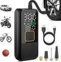 Tire Inflator Portable Air Compressor, 4X Faster 150PSI Smart Air Pump for Car Tires with Digital Pressure Gauge, Portable Fast Tire Inflator for Car, Bike, Motorcycle, Balls
