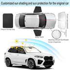 3PCS Car Window Shades Front Windshield Sun Shade Foldable Window Shade Custom Fit for BMW X5 2019-2024 Accessories Car Shades for Front Windows Anti-UV Rays Block Heat
