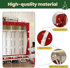 Portable Wardrobe with 4 Drawers Simple Temporary Wardrobe, Armario Portátil,New Oxford Cloth, Christmas Style (Christmas Col