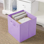 ShellKingdom Storage Bins, Foldable Fabric Storage Cubes And Cloth Organizer Drawer For Closet And Toys, 2 Pack (Lavender)