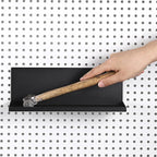 Kokone 6 Pack Magnetic Pegboard Shelves with Lip Around The Edge, 10x4.3 Inch Metal Peg Board Shelves Accessories for Storing