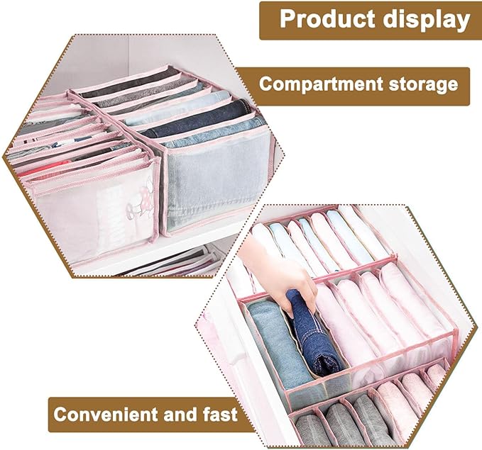 3PCS Wardrobe Clothes Organizer - Foldable Closet Drawer Organizer for Clothes, Portable Closet Organizers and Storage Bins, 