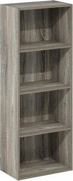 Furinno Luder Bookcase / Book / Storage, 4-Tier, French Oak