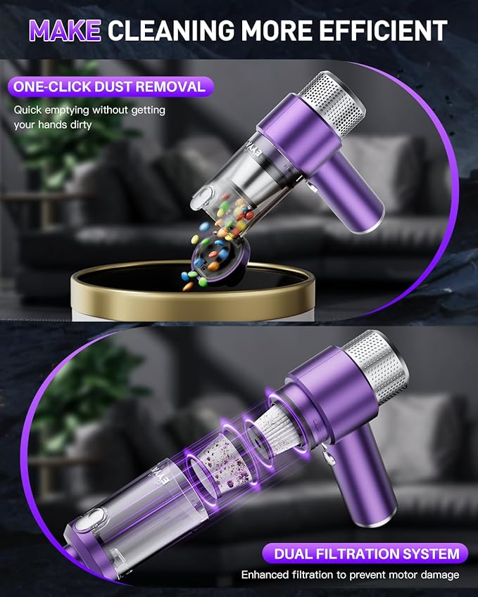 EYYA Handheld Car Vacuum Cleaner Cordless 135P-S02
