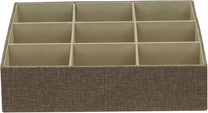Household Essentials 3 Piece Starter Set, Latte Drawer Organizer, 3 Count (Pack of 2), Brown
