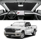 Custom Fit Windshield Sun Shade for RAM 1500 2019-2026, Blocks UV & Heat, Front Window Sunshade Accessories, Easy Fold & Store Keep Your Car Cooler