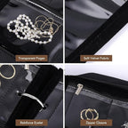 GSXRB Waterproof Anti-Tarnish Jewelry Organizer for Travel - Large Capacity Foldable Jewelry Box with 36 Compartments, Portab