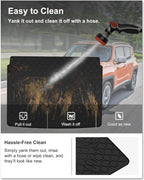 KIWI MASTER Floor Mats & Cargo Mat for 2015-2023 Jeep Renegade, OEM Replacement 82214194 82214195, All Weather Car Mats, Custom Fit TPE Floor Liners, Front & Rear & Tray Trunk Mat Set, Black