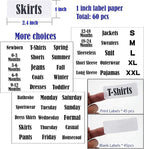10 Pack White Clothing Rack Size Dividers Plus 45 Labels (1 Inch) and 18 Large Blank Labels, Large Rectangular Clothing Close