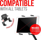 Tackform Tablet Mount for Car and Truck [ELD Mount] Industrial 22 Inch Aluminum Rod Gooseneck Seat Rail Holder for Taxi, Van, Vehicle, Semi, etc. Compatible with iPad, Galaxy, Surface and More.