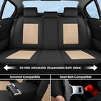 Coverado Car Seat Covers Full Set, Faux Leather Seat Covers for Car, Luxury Automotive Seat Covers Waterproof Car Seat Protec