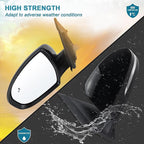 Left Driver Side Mirror Compatible With 2019 2020 2021 Hyundai Tucson With Manual folding Power Glass Turn Signal Heated Blind Spot Black Replace#87610D3930(8Pins)