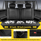 LINGVIDO Car Seat Covers Full Set (5 Seats) - Premium Perforated Nappa Leather, Waterproof Shield, Omni-Adapt Fit SUVs Sedans