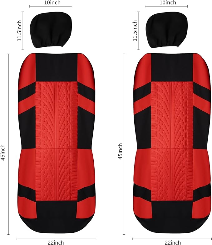 Pariitadin Car Seat Covers Front Pair, Washable and Breathable Seat Covers for Cars, Universal Fit Car Interior Covers for Mo