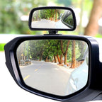 Blind Spot Mirror for Cars - Auto Adjustable Wide Angle Convex Rear View Mirror - Stick On Design