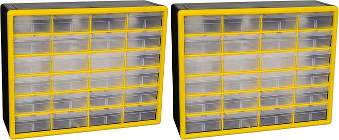 Akro-Mils 24-Drawer Plastic Drawer Storage Cabinet for Garage Organization, Bead Organizer, Building Bricks Storage, Teacher 