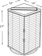 Azar Displays 701414-PNK Rotating Display Stand - 4-Sided Display Racks Peg Display Carousel (14” W x 14” D x 20” H) - Easy A