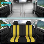 FH Group Car Seat Cover Rear Set Striking Striped Car Seat Covers with Rear Split Bench, Universal Fit Interior Accessories f