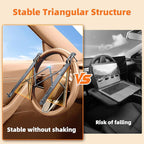 Foldable Car Laptop Holder, Adjustable Car Laptop Mount for Steering Wheel Tray Holder, Metal Notebook stand| Car Reading Stand | Car Tablet Holder, Multipurpose Travel Car Accessories-Gray