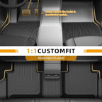 Floor Mats for Jeep Grand Cherokee WL74 2022 2023 2024 2025, 2025 Grand Cherokee Laredo/Overland/Limited/Trailhawk/Summit Reserve/Summit/Altitude Floor Mats, ONLY 5 Seat, NOT WK/L, TPE Non-Slip