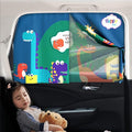 Car Sun Shade for Baby - EOHMAK Car Side Window Sun Shade Cover Upgrade Double Opening Car Interior Curtain Sun Blocker Blind (Dinosaur Family, 1 Pack)